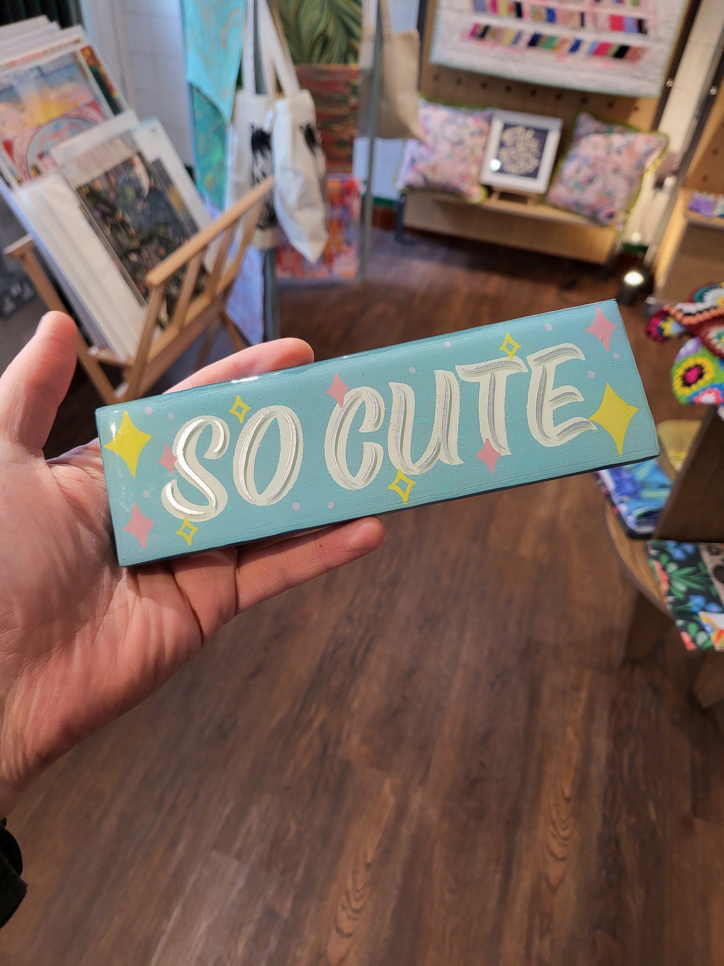 Ellietype | 'So Cute' | Hand Painted Mini Sign