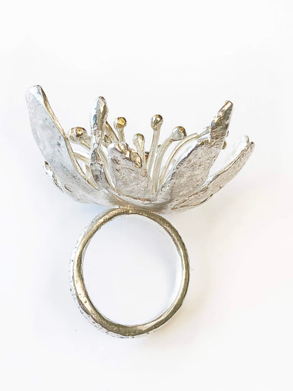 Juliette Mole | Gold Tipped Ring | Hallmarked Silver Jewellery