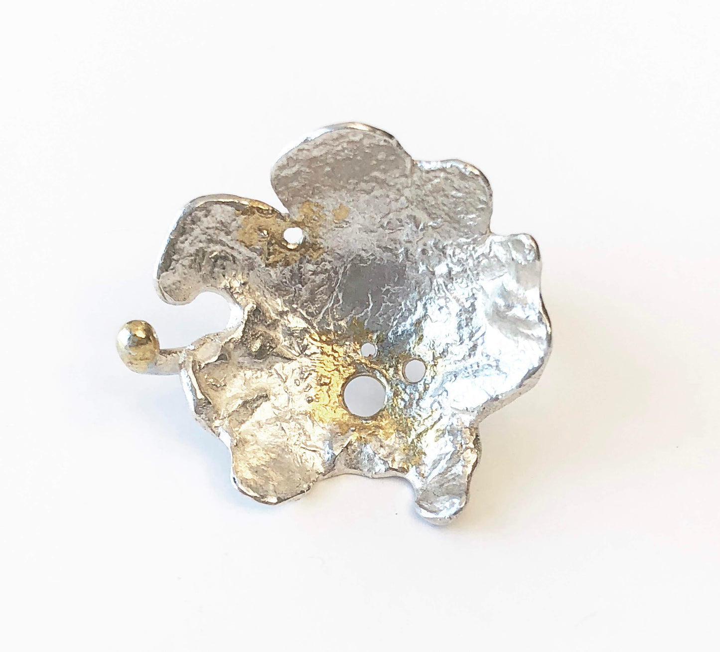 Juliette Mole | Gold Splashed Ring | Hallmarked Silver Jewellery