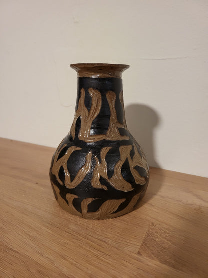 Black and Brown Gourd Vase - Almudena Rocca