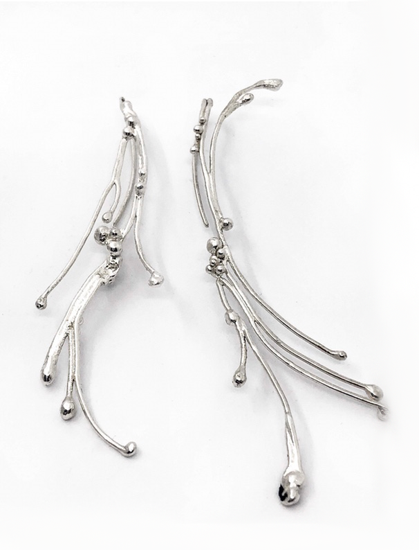 Juliette Mole | Curly Earrings |Hallmarked Silver Jewellery