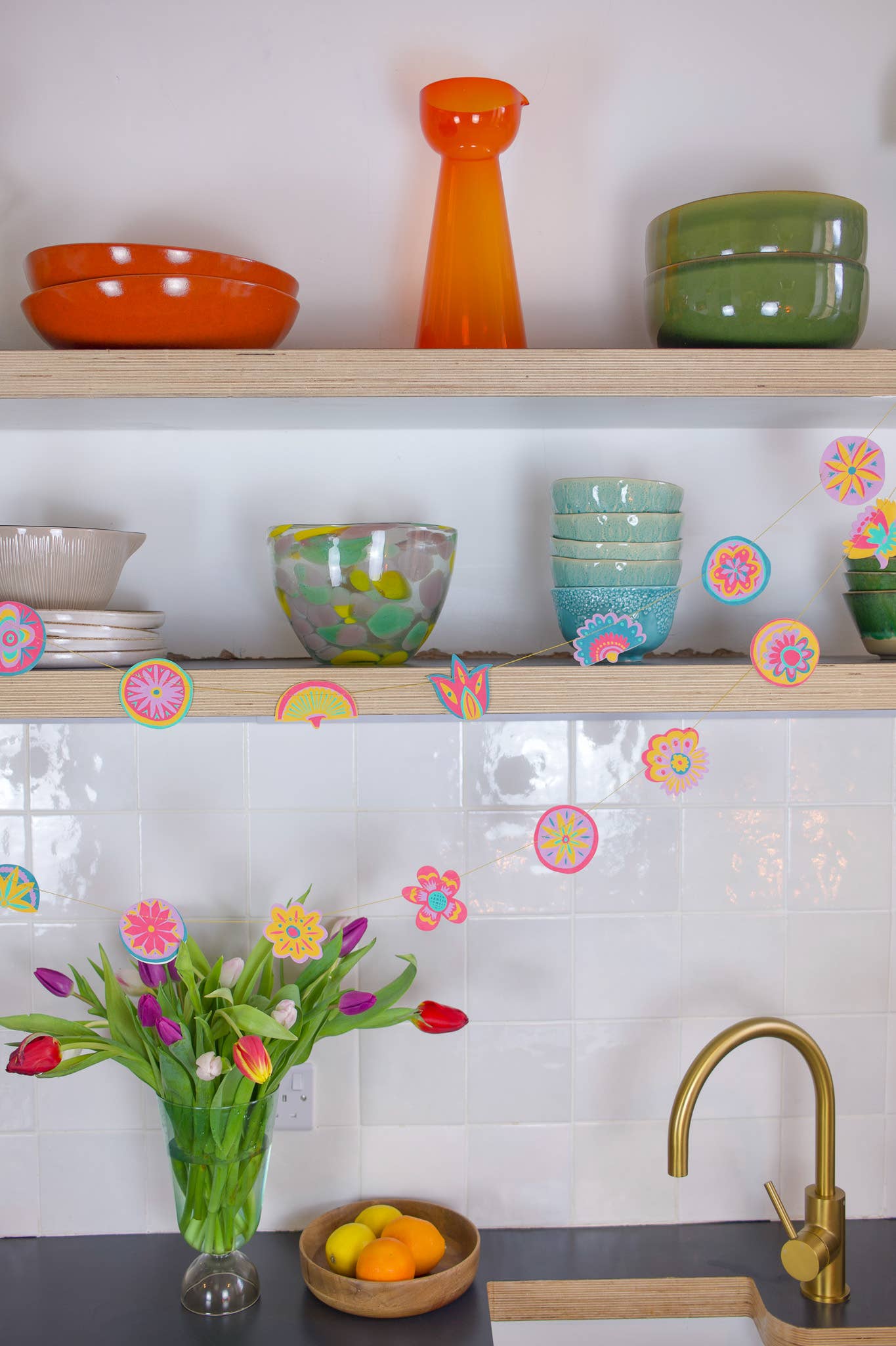 East End Press | Bright Midsommar Sewn Garland | Home Decoration