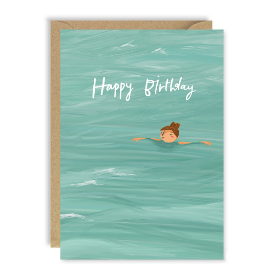 Joy Nevada | Floating on the Sea | Greetings Card