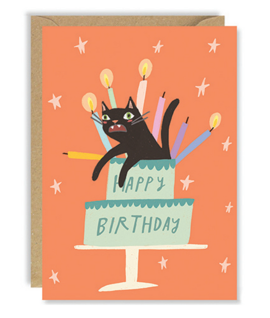 Joy Nevada | Crazy Cat Birthday Card | Greetings Card