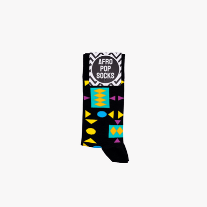 AFROPOP socks | Retro Black | Medium