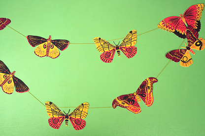 East End Press | Colourful Butterflies Sewn Garland | Home Decoration