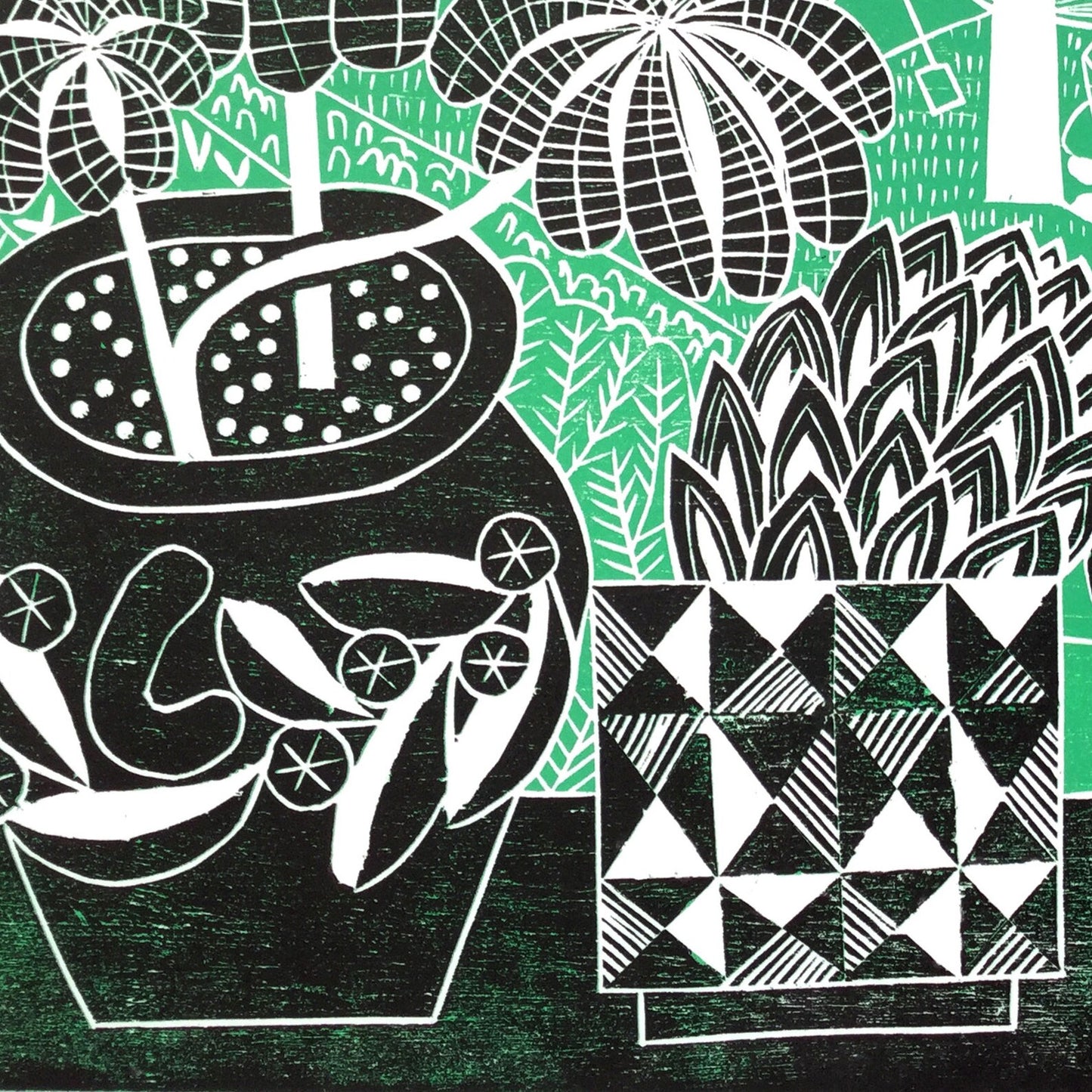 Esme MacIntyre | 'Green Garden' | Woodcut Print