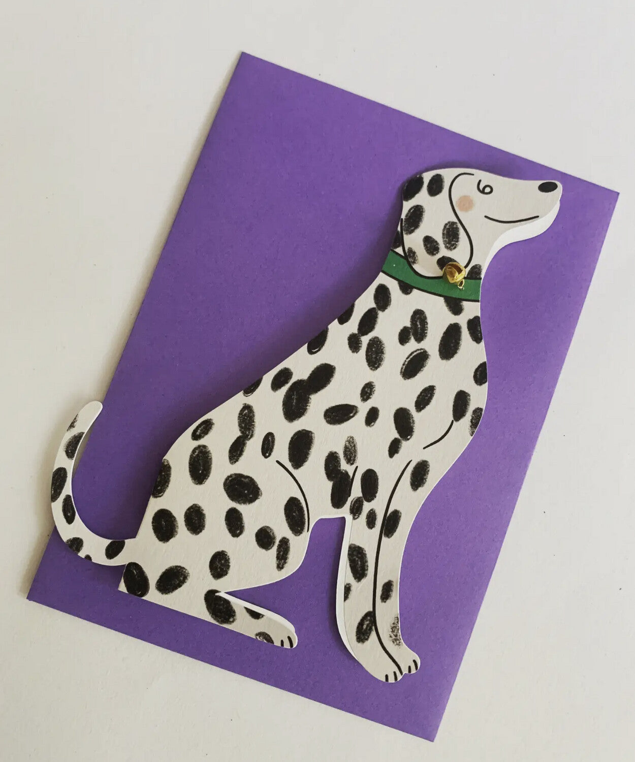 Sitting Dalmatian Greeting Card with bell