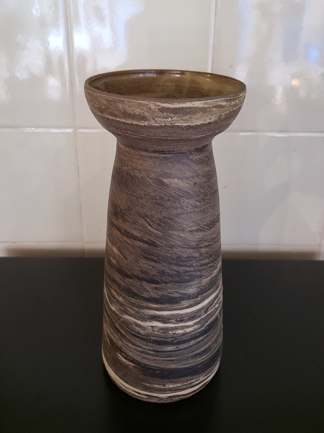 Tall Marbled Vase - Claremont Ceramics