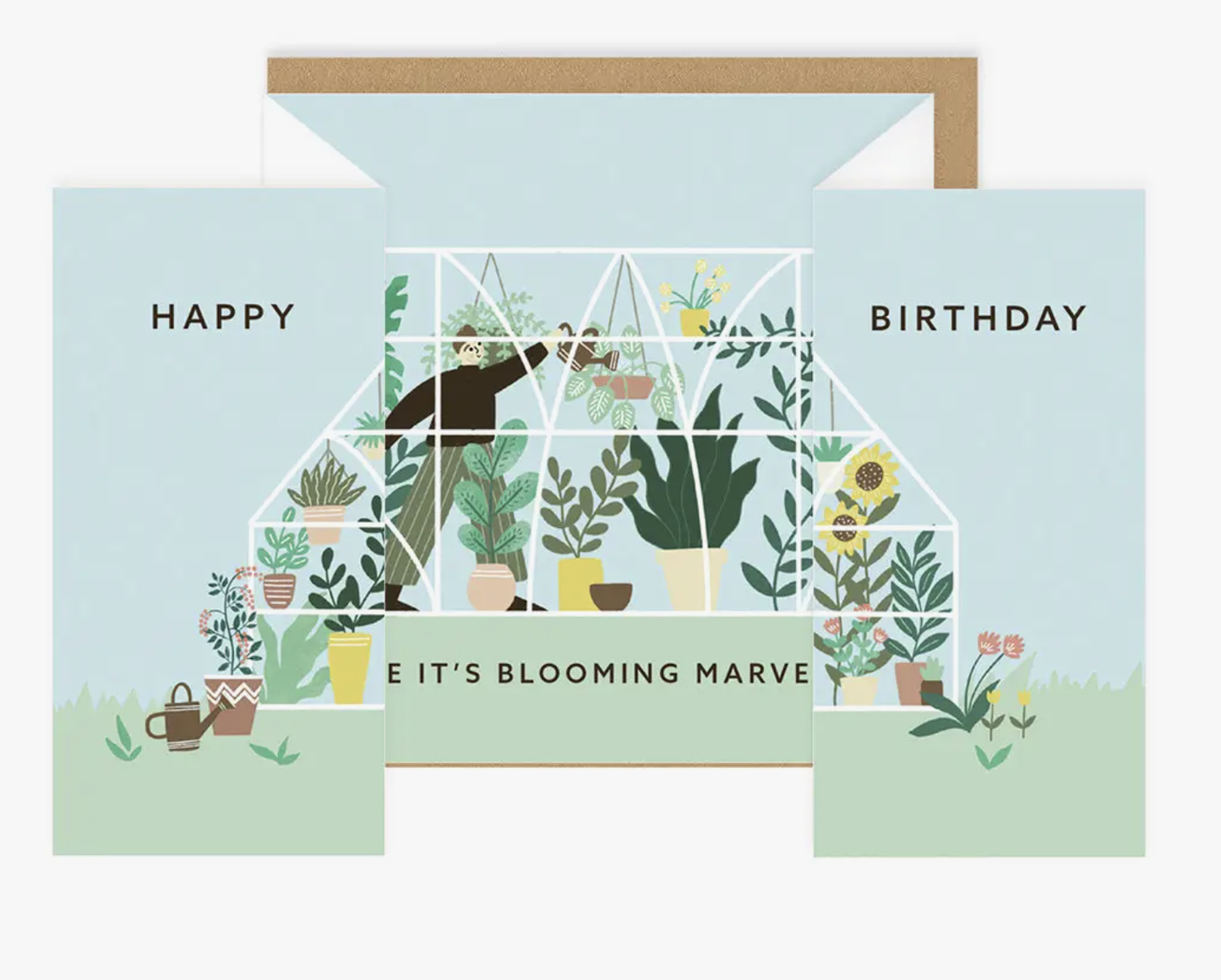 Folding Greenhouse Birthday Card