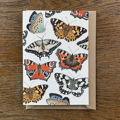 Busy Butterflies - Blank Card