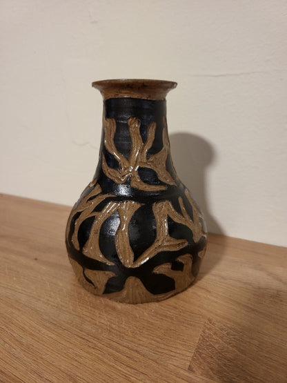 Black and Brown Gourd Vase - Almudena Rocca